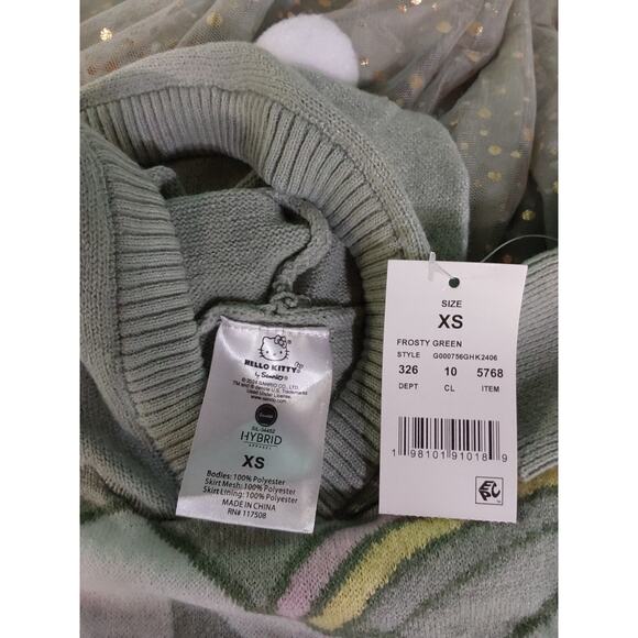 *NWT* Hello Kitty By Sanrio XS Hooded Long Sleeve Sweater Top Tutu Bottom Dress - Picture 3 of 3